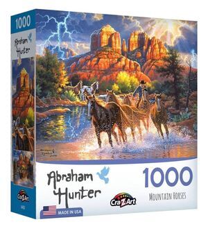 Cra-Z-Art Abraham Hunter "Mountain Horses" 1000-Piece Jigsaw Puzzle – New & Seal